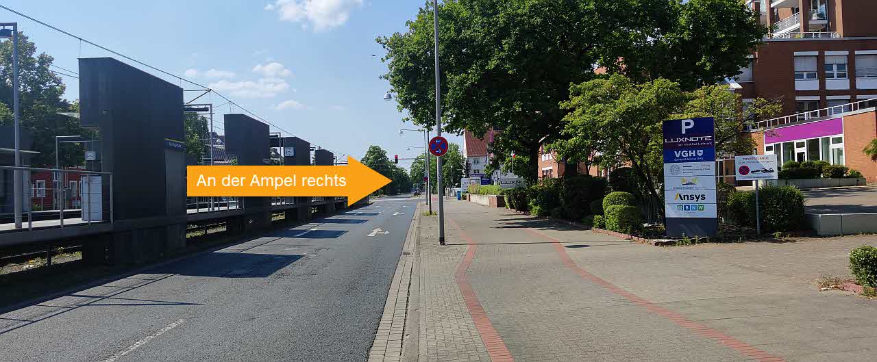 Anfahrt vom Bischofsholer Damm