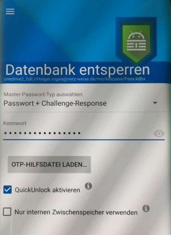 Datenbank öffnen
