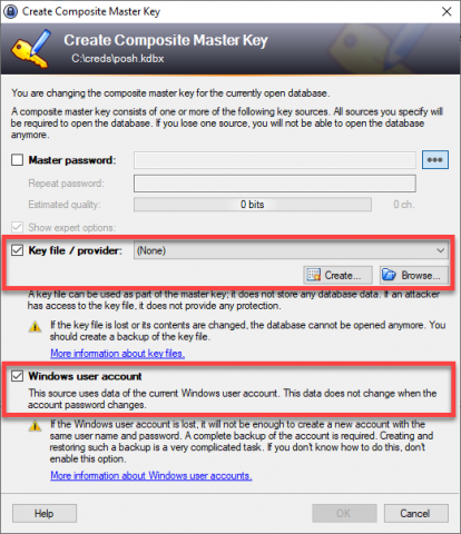 Erzeugen eines Key-Files in Keypass