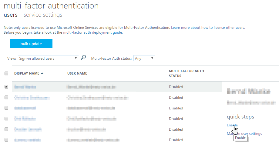 2 enable MFA