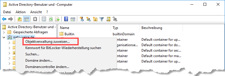 2   Objektverwaltung zuweisen